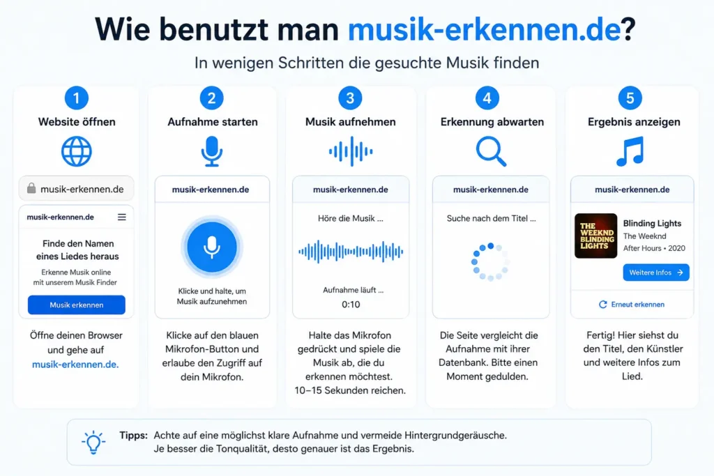Musik erkennen im Browser 3 Wie benutzt man musikerkennen