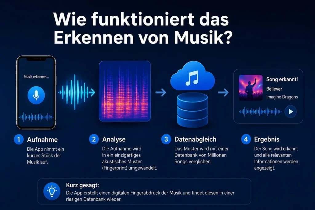 Musik erkennen mit Link oder MP3-Datei – so geht’s 2 Wie funktioniert das Erkennen von Musik